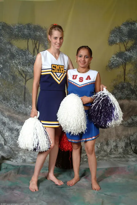 Busty Hairy Lesbians in Uniforms Lick and Finger Each Other – photo 1 of 21