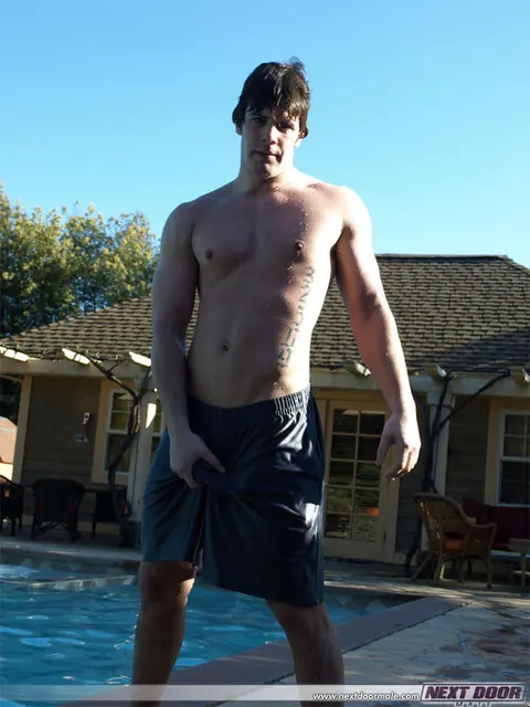 Man Strips Naked Outdoors and Strokes His Hard Cock to Cum – photo 12 of 21
