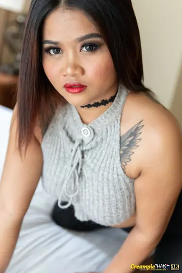 Curvy Thai Woman with Big Tits Strips in Heels and Spreads Her Pussy