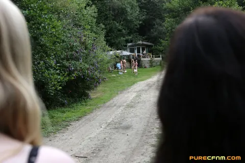 Emma Leigh & Tina Kay: British Woman Has Group Sex Outdoors in a Skirt – photo 3 of 21