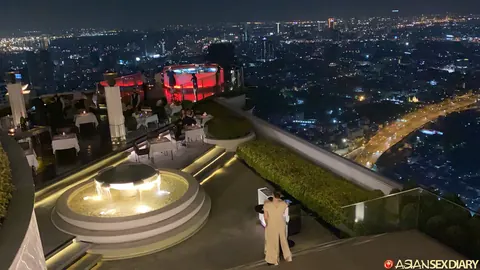 Asian Woman Strips Outdoors Then Sucks Cock in a Hotel – photo 1 of 21