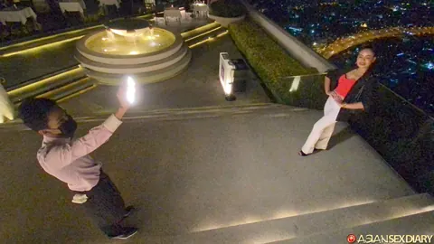 Asian Woman Strips Outdoors Then Sucks Cock in a Hotel – photo 12 of 21