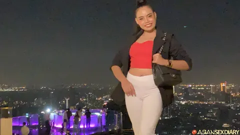 Asian Woman Strips Outdoors Then Sucks Cock in a Hotel – photo 13 of 21