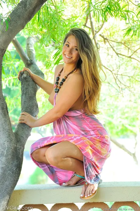 Eva Lovia: Busty Asian Brunette Strips Off Her Dress and Fingers Her Pussy Outdoors – photo 18 of 20