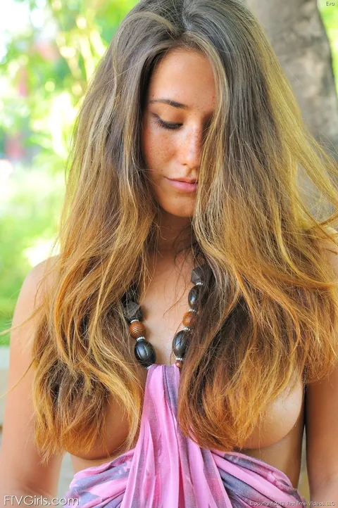 Eva Lovia: Busty Asian Brunette Strips Off Her Dress and Fingers Her Pussy Outdoors – photo 9 of 20