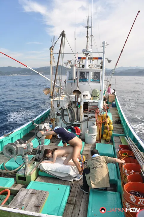 Arisa Suzuki: Japanese Brunette with Natural Tits Rides Cock on a Ship – photo 12 of 20