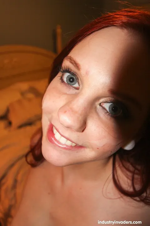 Ginger Maxx: Petite Redhead in Lingerie Takes Cum on Her Small Tits – photo 21 of 21