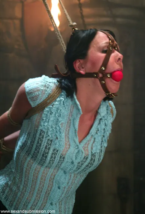 Julie Knight: Brunette MILF Sucks Cock and Gets Fucked While Bound – photo 4 of 21