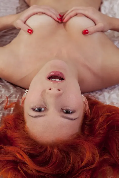 Petite Redhead Slips Off Her Panties and Spreads – photo 21 of 21