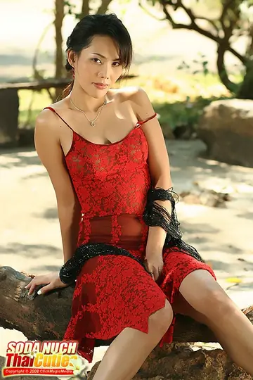 Thai Woman Strips Out of Her Skirt Outdoors
