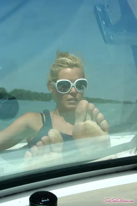 Dorothy Black: European Blonde MILFs Finger and Lick on a Boat – photo 2 of 16