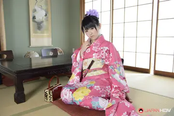 Japanese Redhead Strips Out of Her Kimono Robe