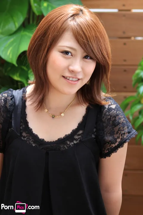 Japanese Redhead Strips to Lingerie Outdoors – photo 2 of 21