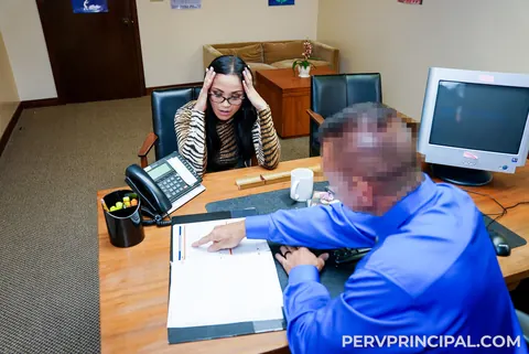 Jazmine Cruz: Busty Latina MILF Fucks in an Office Uniform and Glasses – photo 12 of 21