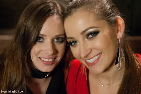 Dani Daniels: Thick Busty Brunettes in Lesbian Bondage with Anal Dildo and Squirt – photo 17 of 17