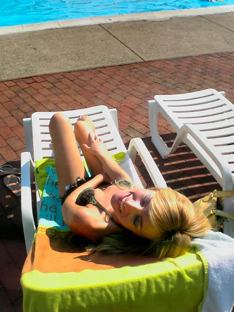 Jurgita Valts: Blonde MILF Poses in a Bikini Outdoors – photo 3 of 17
