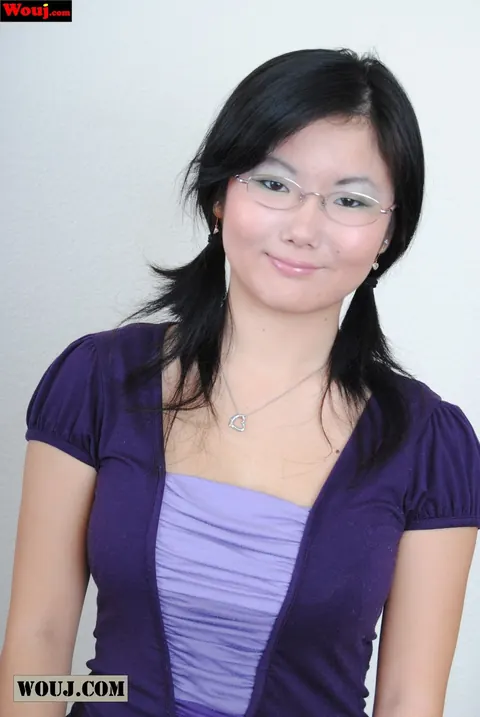 Asian Woman in Uniform and Glasses Shows Panties – photo 5 of 15