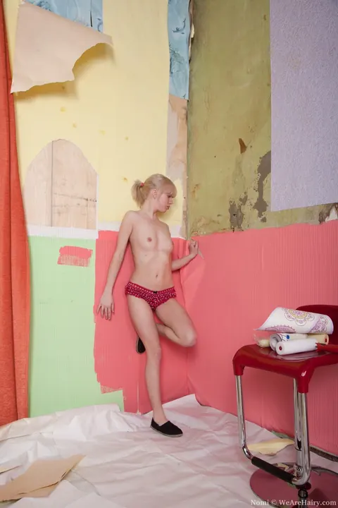 Petite Blonde Amateur Pulls Panties Aside to Spread Her Hairy Pussy – photo 6 of 21