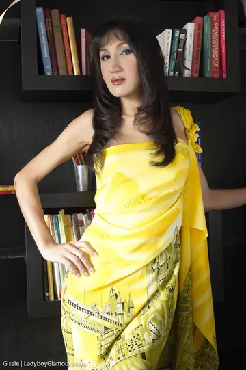 Asian Trans Woman Lifts Her Dress and Flashes Cock