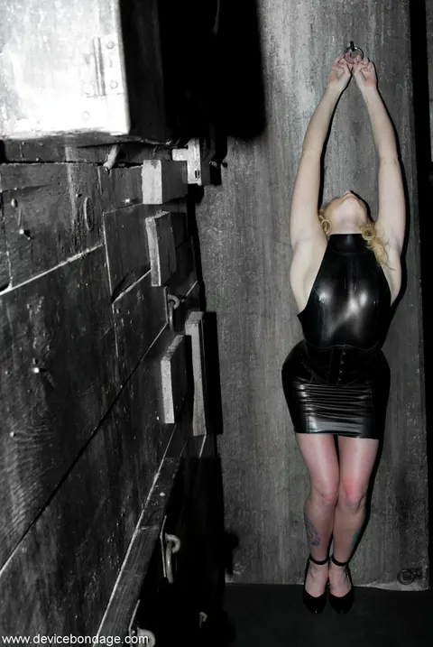 Claire Adams: Tattooed Blonde MILF Flaunts Leather Dress and Heels – photo 13 of 20