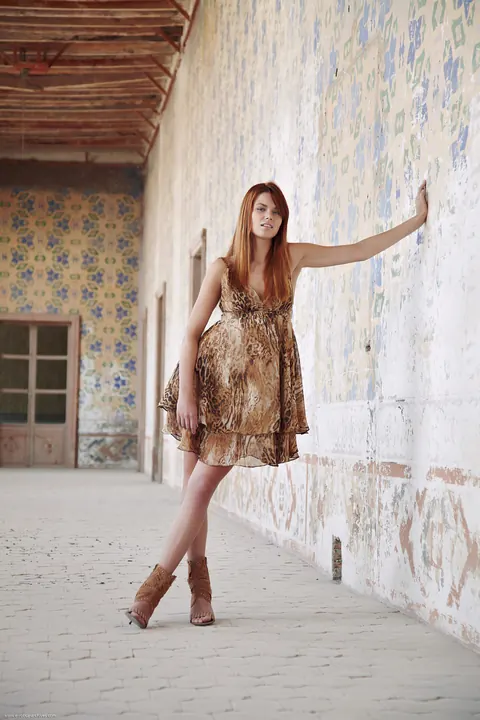 Tall Mexican Redhead Poses Nude in Heels – photo 1 of 21