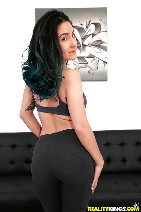 Aria Jade: Busty Latina Strips Out of Her Yoga Pants and Spreads – photo 4 of 12