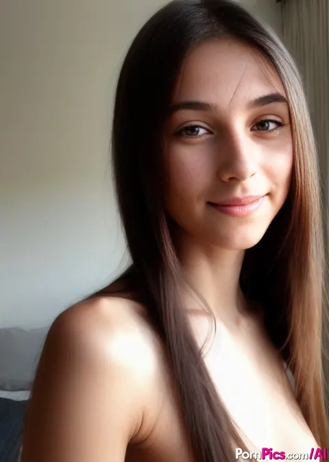 AI-Generated Beauty Undresses and Bares Her Tits in a Dreamy Pose – photo 3 of 10