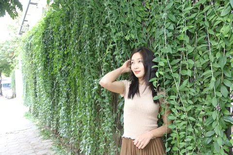 Japanese Woman Poses Outdoors Fully Clothed – photo 13 of 20