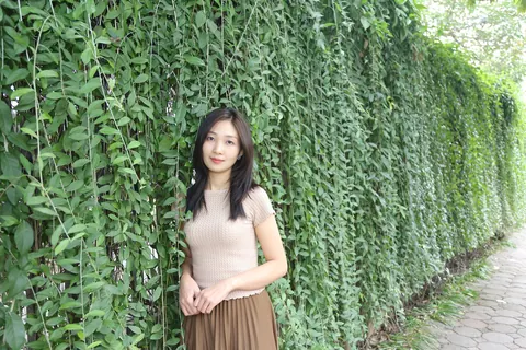 Japanese Woman Poses Outdoors Fully Clothed – photo 15 of 20