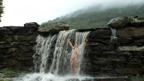 Cherry Torn: Busty Blonde and Redhead Bound for a Threesome at Waterfall – photo 12 of 21