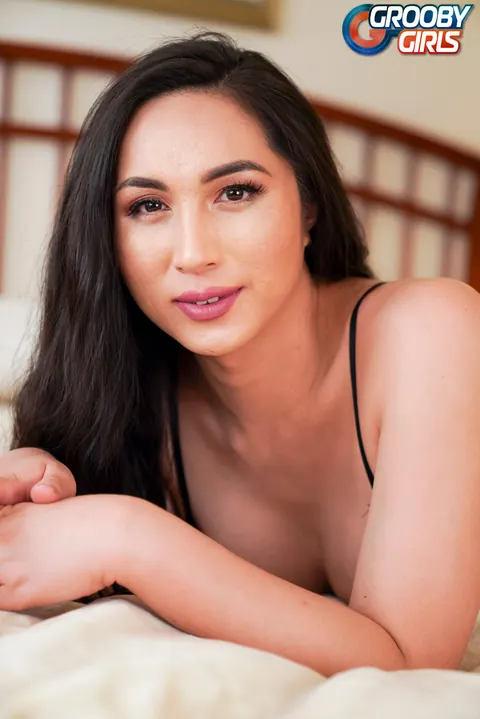 Petite Trans Woman Poses in Lingerie Then Nude – photo 3 of 16