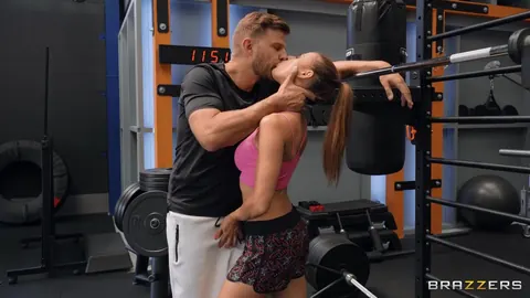 Billie Star: Ebony Czech Babe with Big Tits Enjoys Interracial Threesome in the Gym – photo 2 of 21