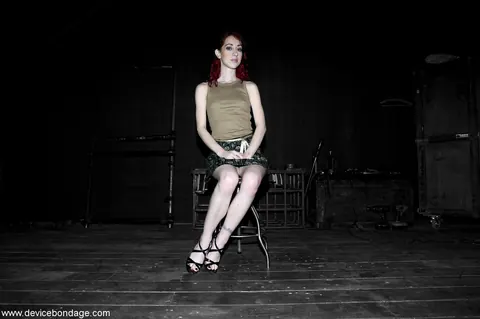 Mina Meow: Pale Redhead MILF Bound in a Skirt and Heels – photo 1 of 9