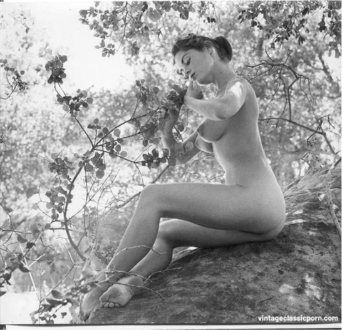 Marguerite Empey: Vintage PAWG in Pantyhose Poses Outdoors – photo 6 of 18