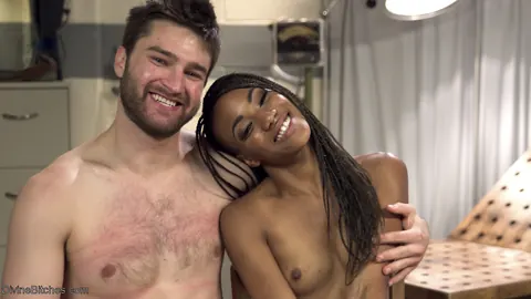 Nikki Darling: Ebony Brunette with Small Tits Has Office Threesome with Cumshot – photo 19 of 20