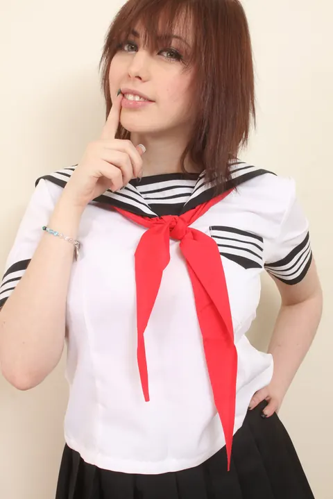 Louisa May: British Brunette Strips Out of Her Uniform and Lingerie – photo 3 of 21