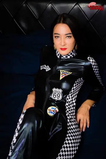 Asian Trans Woman in Latex Poses Nude and Shows Her Cock