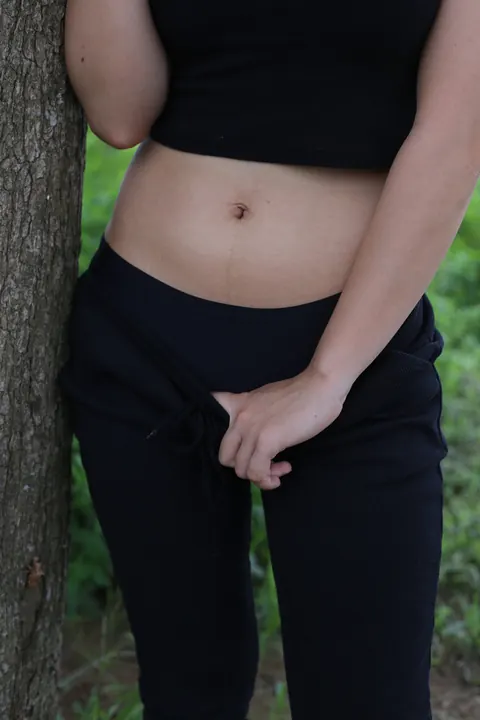 Asian Brunette Flashes Her Big Tits and Spreads Her Legs Outdoors – photo 18 of 20