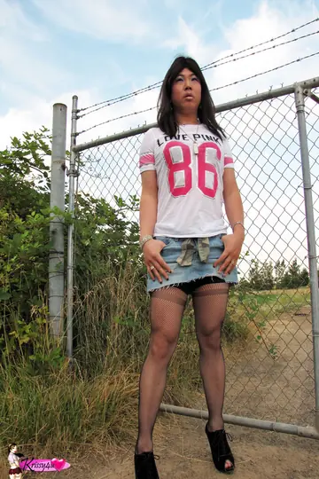 Asian Trans Woman Strips and Poses Nude to Reveal Her Cock