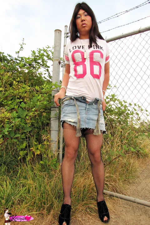 Asian Trans Woman Strips and Poses Nude to Reveal Her Cock – photo 9 of 16