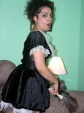 Lena Love – Curly Czech Maid Masturbates with a Dildo and Fingers Her Pussy