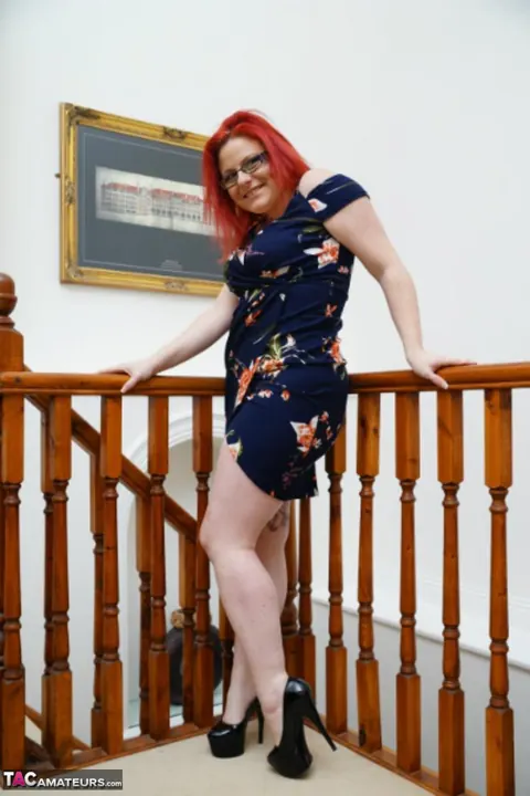 Mollie Foxxx: Mature Redhead Changes into Lingerie and Glasses – photo 2 of 16