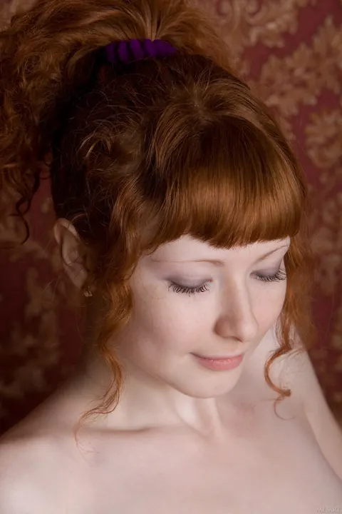 Petite Curly Redhead Undresses and Spreads Her Hairy Pussy – photo 8 of 20