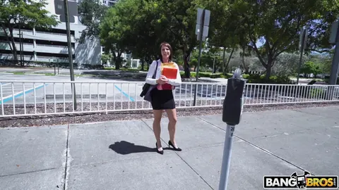 Riley Jacobs: Brunette Sucks Cock and Fucks Outdoors After Hitchhiking – photo 1 of 21