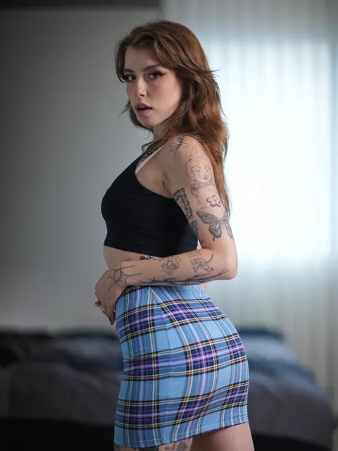 Eden Ivy: Tattooed Canadian Brunettes Strip to Lingerie for a Threesome – photo 5 of 20