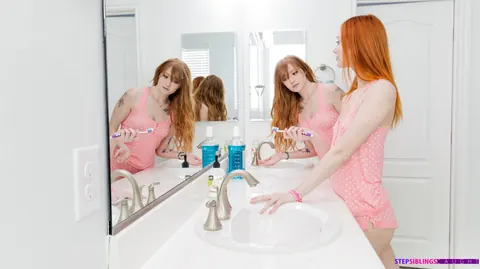 Amber Stark: Redheads in Lingerie Share a Threesome with Anal and Doggy – photo 4 of 16