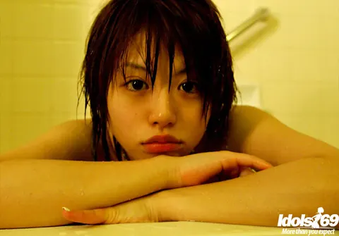 Hitomi Hayasaka: Japanese Brunette Strips Out of Her Lingerie in the Bathroom – photo 6 of 13