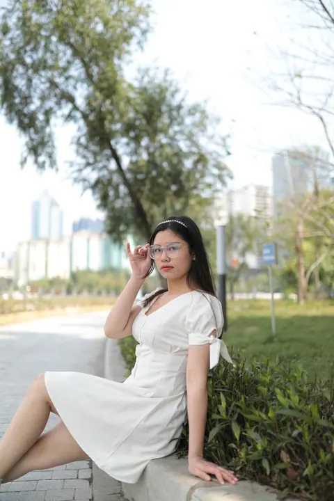 Petite Asian Brunette Strips Out of Her Dress in Public – photo 15 of 21