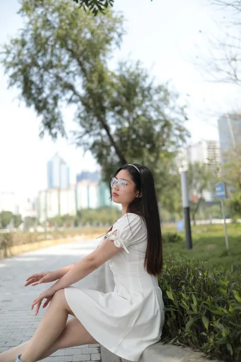 Petite Asian Brunette Strips Out of Her Dress in Public – photo 14 of 21