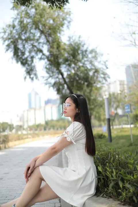 Petite Asian Brunette Strips Out of Her Dress in Public – photo 13 of 21